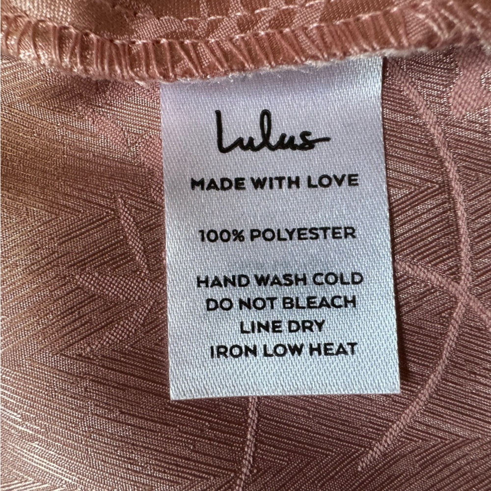 Lulus Pink Floral Satin Wrap Blouse - Picture 12 of 13
